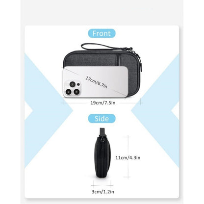 Zip Around Wristlet Wallet for Women with Headphone Cable Storage - Travel Cable Organizer Bag -dropshippingabc.com