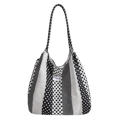 Polka Dot Slouch Tote Bag - Versatile & Portable Shoulder Bag, Large-Capacity Eco-Friendly Hobo Bag -dropshippingabc.com