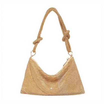 Fully Rhinestone Evening Purse - Flat Rectangle Party Prom Shoulder Bag, Large Capacity & Lightweight