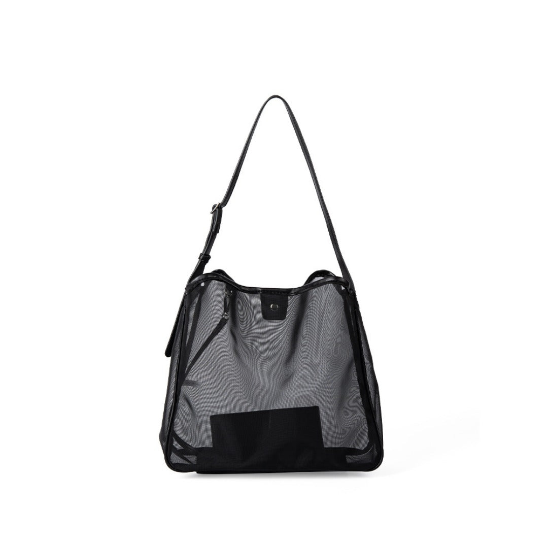 Lightweight Mesh Commuter Hobo Tote Bag - Large Capacity Stylish & Versatile Shoulder Bag -dropshippingabc.com