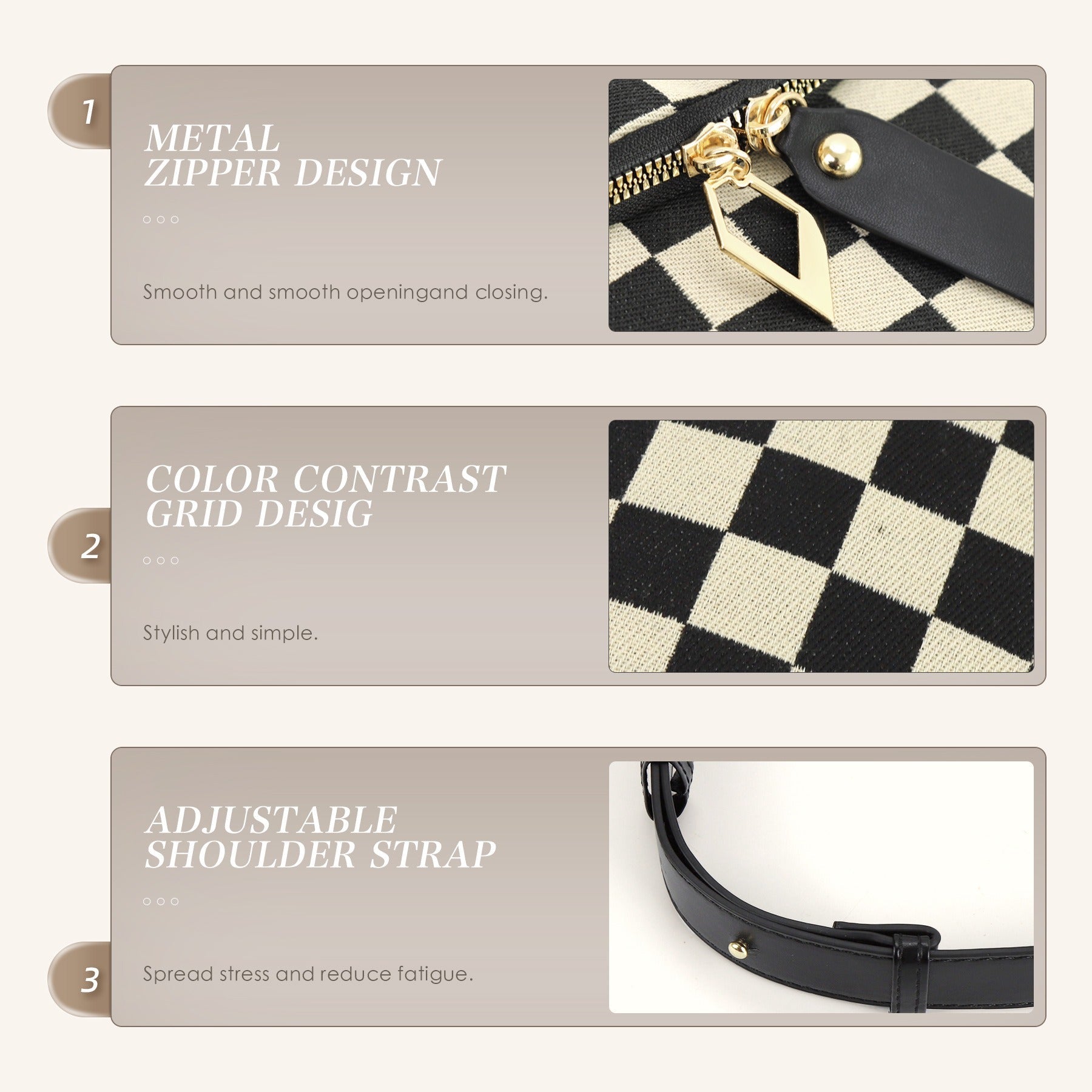 Versatile Checkerboard Chest Bag – Fashion Plaid Waist Bag, Stylish Messenger Bag & Fanny Pack for Everyday Use -dropshippingabc.com