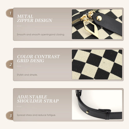 Versatile Checkerboard Chest Bag – Fashion Plaid Waist Bag, Stylish Messenger Bag & Fanny Pack for Everyday Use -dropshippingabc.com