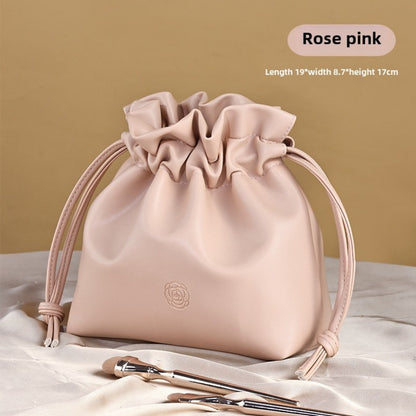 Bundle Mouth Cosmetic Bag - Large Capacity Storage Portable Makeup Bag for Women -dropshippingabc.com