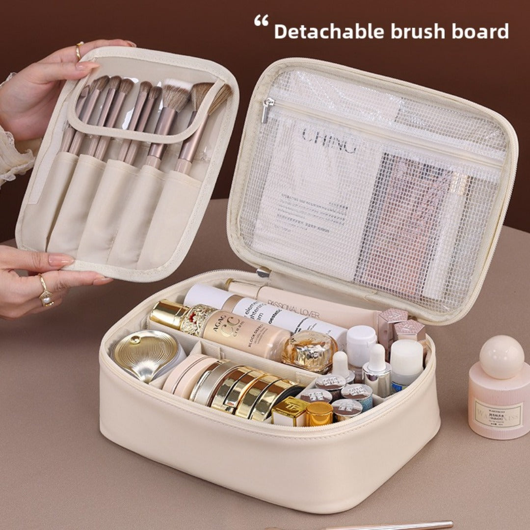 Free Partition Cosmetic Bag - Large Capacity Travel Portable Toiletry Bag & Makeup Organizer for Women -dropshippingabc.com