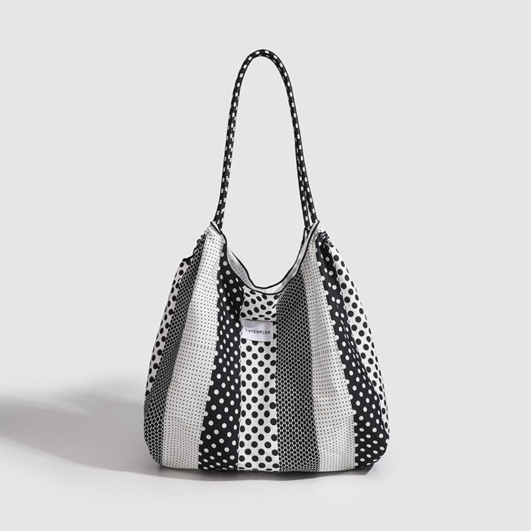 Polka Dot Slouch Tote Bag - Versatile & Portable Shoulder Bag, Large-Capacity Eco-Friendly Hobo Bag -dropshippingabc.com