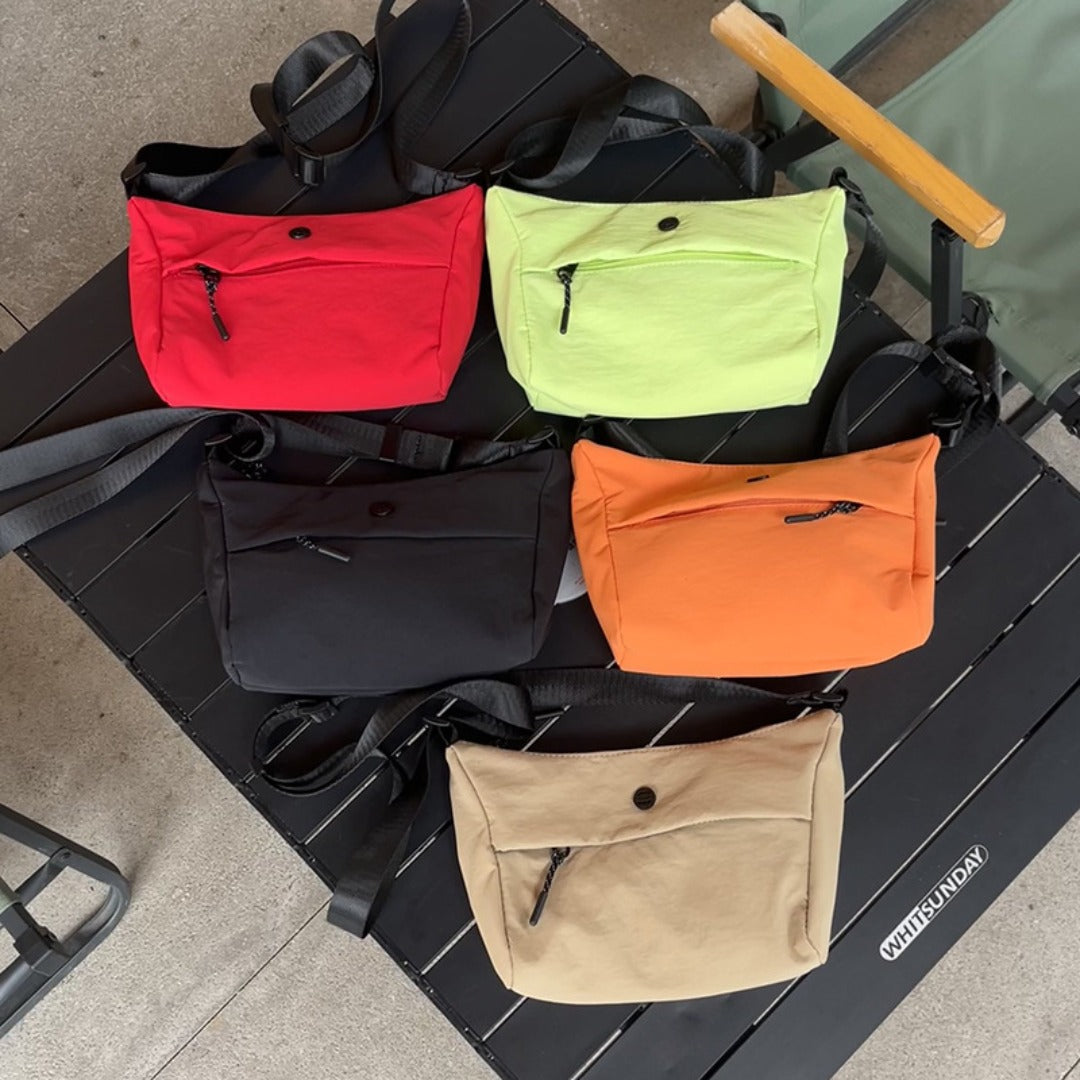 Small Casual Bag Women, Casual Simple Crossbody Bag, Nylon Wide Shoulder Strap Daily Commuter Shoulder Bag -dropshippingabc.com