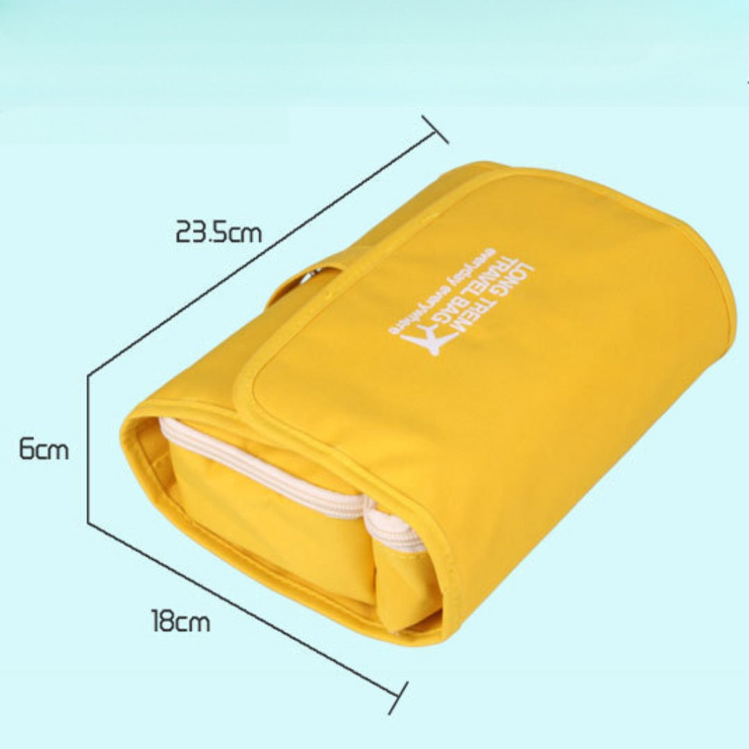 3-in-1 Outdoor Toiletry Bag - Waterproof Foldable Wash Bag with Hook for Travel Storage -dropshippingabc.com