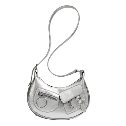 Stylish Retro Small Crossbody Bag - Versatile Punk Crescent Bag for Everyday Casual Use -dropshippingabc.com