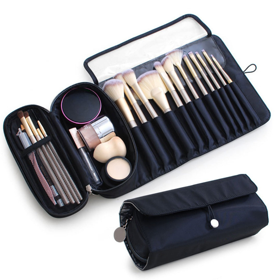 Professional Folding Makeup Bag Organizer - Multi-Function Travel Cosmetic & Makeup Brush Storage Bag -dropshippingabc.com