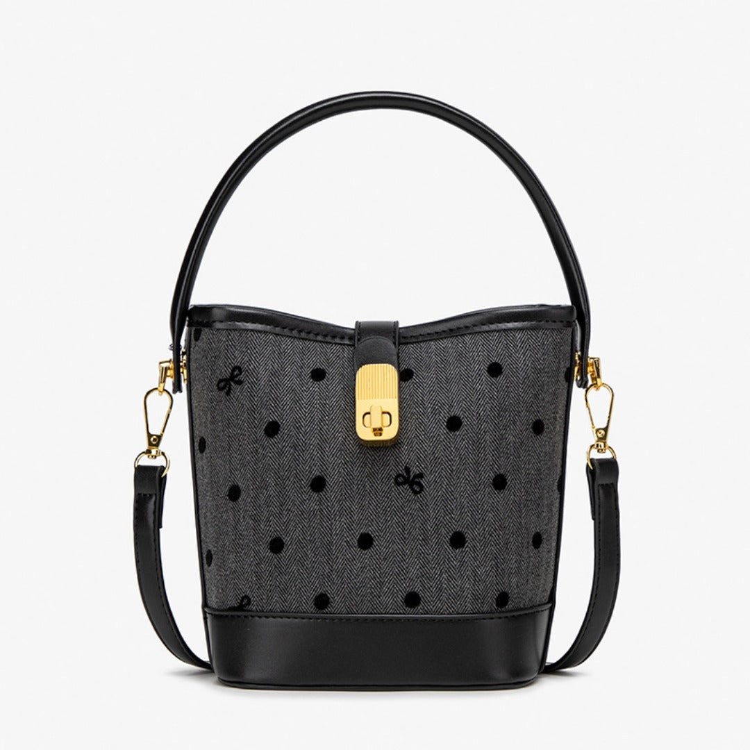 Small Casual Bucket Crossbody Bag - Washed Canvas Simple Handbag, Versatile Commuter Shoulder Tote -dropshippingabc.com