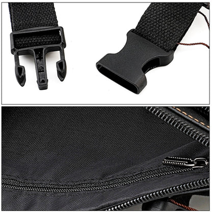 Multifunctional Genuine Leather Chest Bag & Waist Bag for Men and Women – Fanny Pack for Travel, Sports, Running, and Holidays with Multiple Pockets -dropshippingabc.com