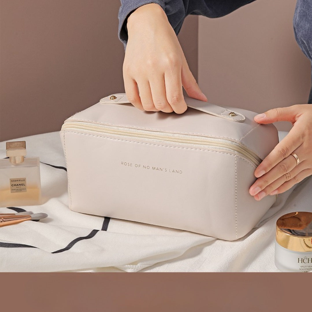 Stylish Large Capacity Makeup Bag for Women - Versatile Travel Toiletry Organizer with Compartments -dropshippingabc.com