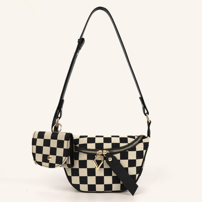 Versatile Checkerboard Chest Bag – Fashion Plaid Waist Bag, Stylish Messenger Bag & Fanny Pack for Everyday Use -dropshippingabc.com
