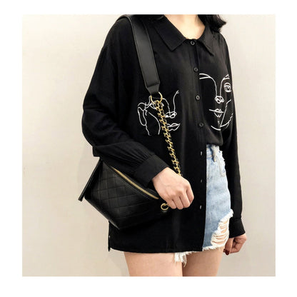 Checkered Embroidered Fanny Pack - Stylish Crossbody Chest Bag & Waist Purse for Women with Fashion Chain -dropshippingabc.com