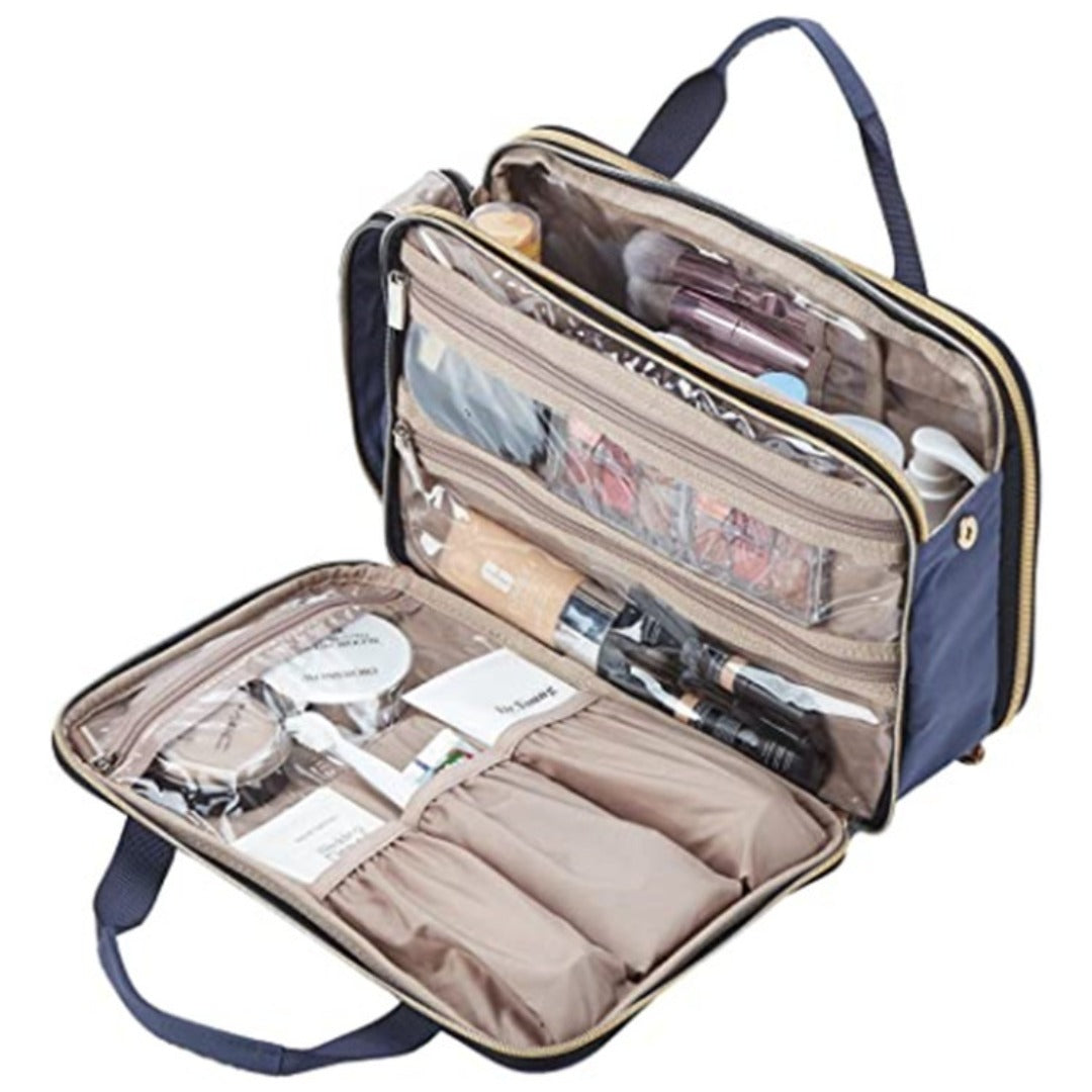 Travel Makeup Bag Organizer - Large Wash Bag & Cosmetic Storage Kit for Women -dropshippingabc.com
