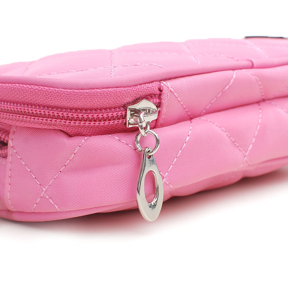 Geometric Rhombus Nylon Cosmetic Bag - Waterproof Makeup Organizer with Compartments for College, Dorm, Camp, Gym -dropshippingabc.com