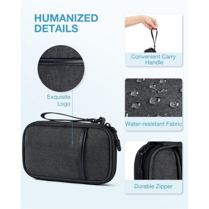 Zip Around Wristlet Wallet for Women with Headphone Cable Storage - Travel Cable Organizer Bag -dropshippingabc.com