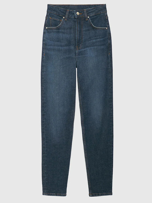 Women's Medium Comfort-Stretch Jeans - High Waist Vintage Denim Pants for Autumn Winter 2025 Casual Streetwear -dropshippingabc.com