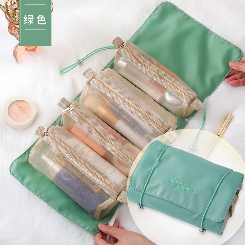 4-in-1 Travel Makeup Bag - Multi-Function Portable Cosmetic Organizer & Toiletry Storage Bag -dropshippingabc.com