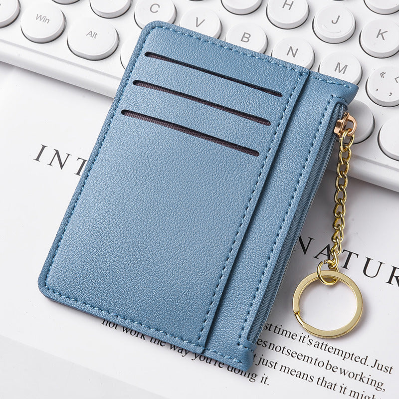 Ultra-thin new card bag for women, small and simple multi-card zipper change bag, large-capacity ID card holder, card holder. -dropshippingabc.com