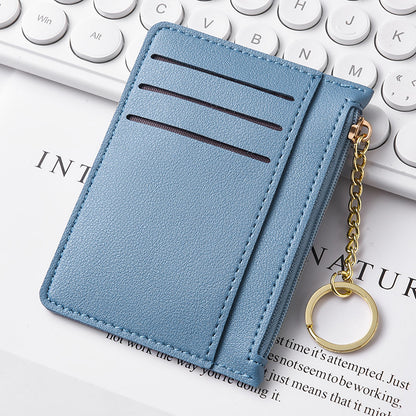 Ultra-thin new card bag for women, small and simple multi-card zipper change bag, large-capacity ID card holder, card holder. -dropshippingabc.com