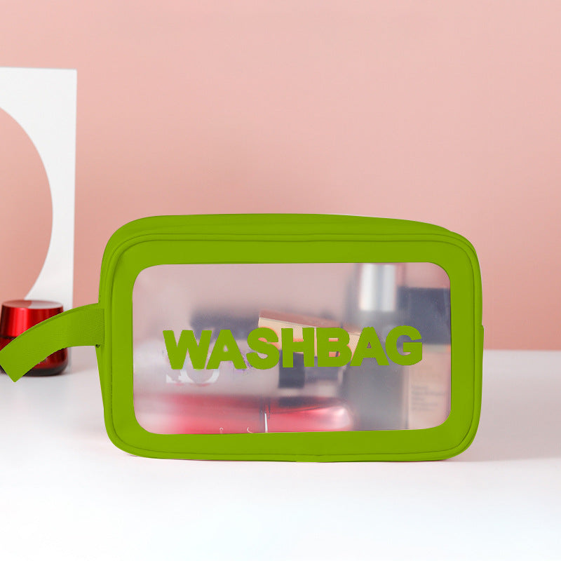 Frosted PU Three-Piece Toilet Bag - Large Capacity PVC Toiletries & Translucent Cosmetics Organizer -dropshippingabc.com