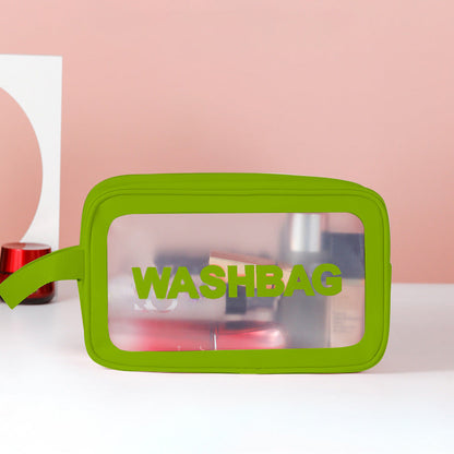 Frosted PU Three-Piece Toilet Bag - Large Capacity PVC Toiletries & Translucent Cosmetics Organizer -dropshippingabc.com