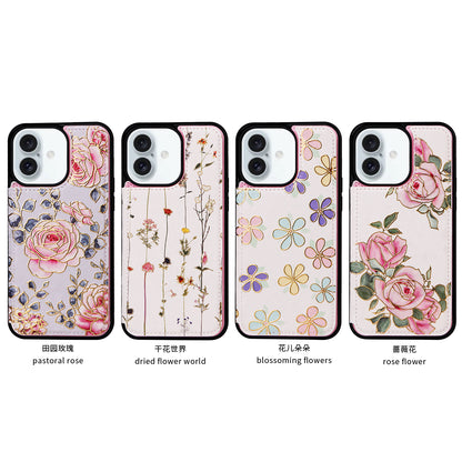 Applicable to Apple 16 painted double buckle four-insert card wallet case 16pro max all-inclusive anti-drop case protective cover -dropshippingabc.com