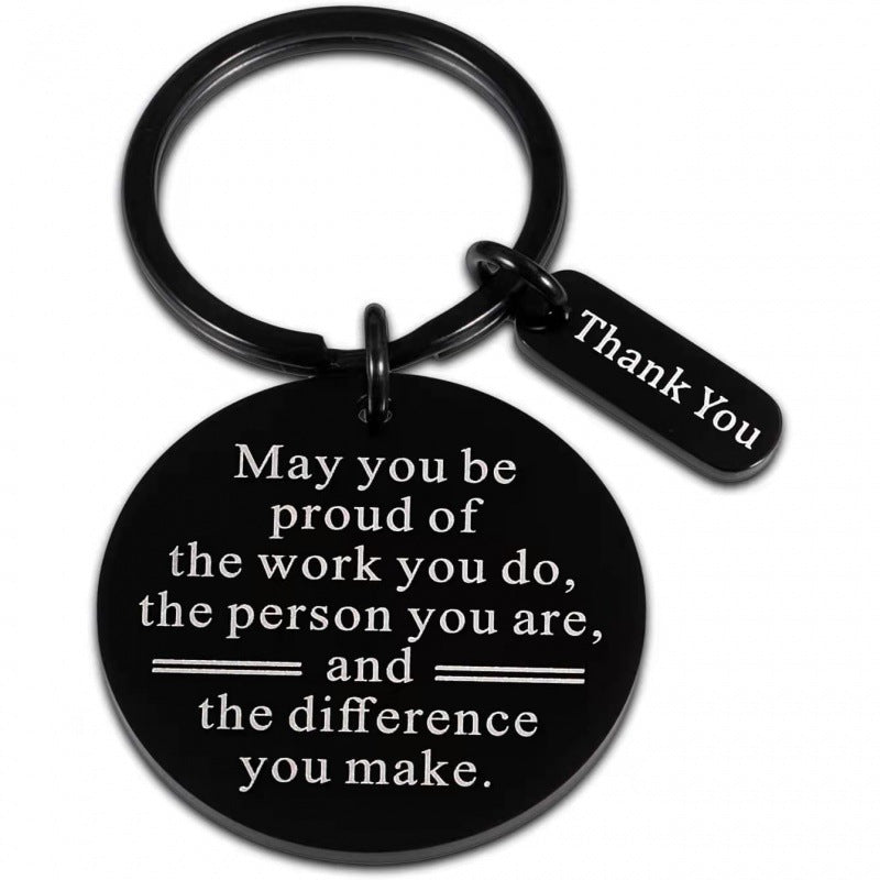 Stainless Steel Keychain Thanksgiving Inspirational Gifts for Family, Friends and Colleagues -dropshippingabc.com