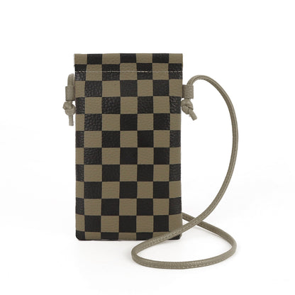 Vegan Leather Phone Crossbody Bag - Mini Mobile Phone Holder Pouch -dropshippingabc.com