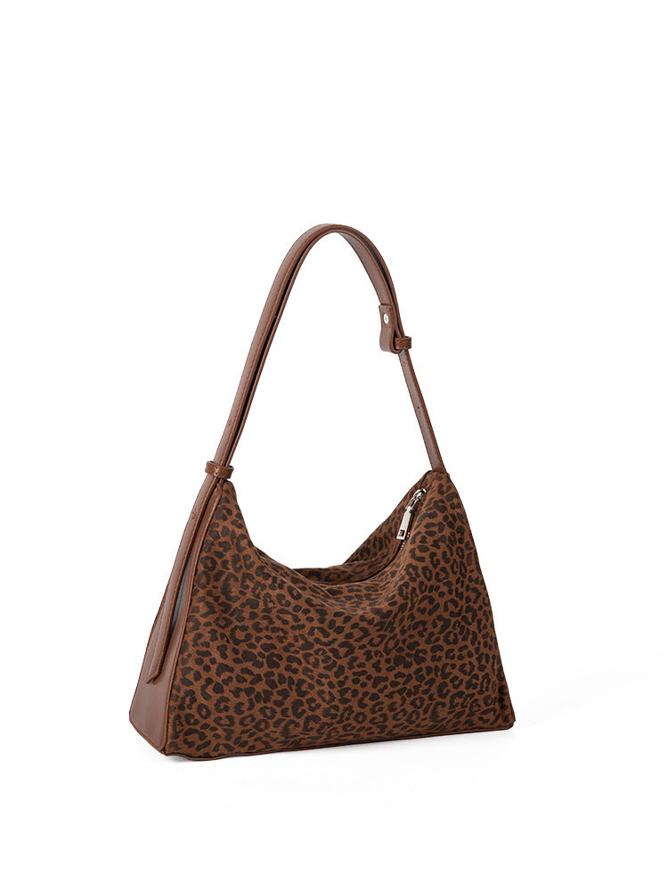 Leopard Print Autumn Winter Small Hobo Bag - Fashionable Large Capacity Shoulder Bag for Women -dropshippingabc.com