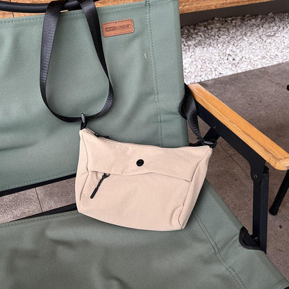 Small Casual Bag Women, Casual Simple Crossbody Bag, Nylon Wide Shoulder Strap Daily Commuter Shoulder Bag -dropshippingabc.com
