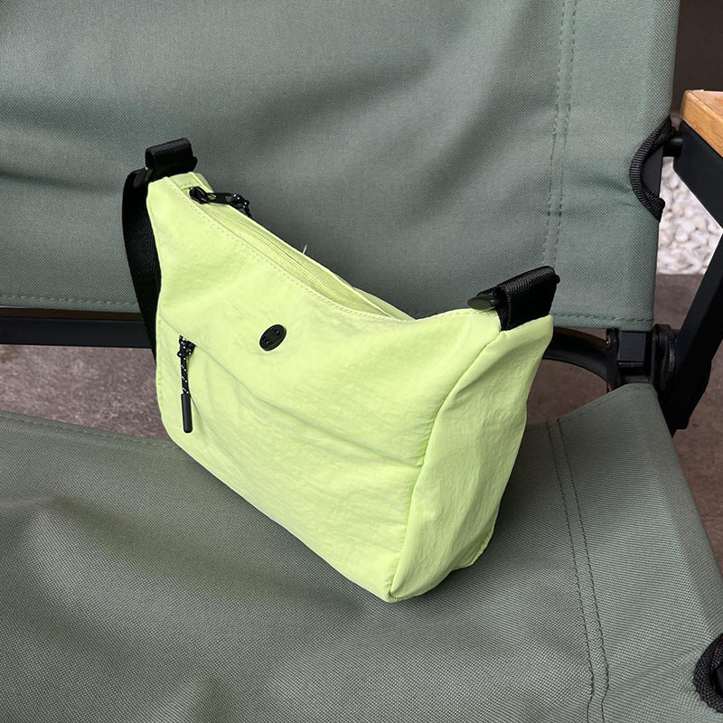 Small Casual Bag Women, Casual Simple Crossbody Bag, Nylon Wide Shoulder Strap Daily Commuter Shoulder Bag -dropshippingabc.com