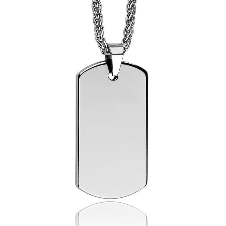 Custom Necklace Female Pendant Dog Tag Personalized Stainless Steel Ladies Birthday Gift -dropshippingabc.com