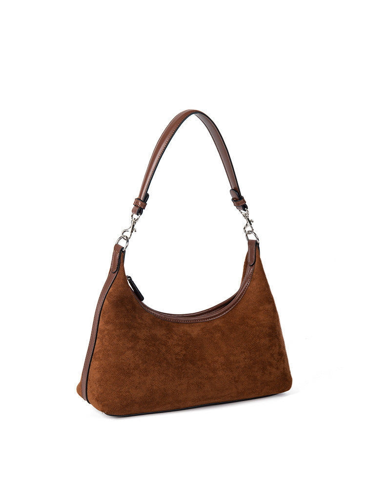 Suede Simple Hobo Bag - Autumn Winter Retro Versatile Handbag, Small Hobo Shoulder Bag for Women -dropshippingabc.com