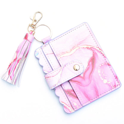 Women's Keychain Card Holder - Printed Front Pocket Wallet for Credit Cards & ID -dropshippingabc.com