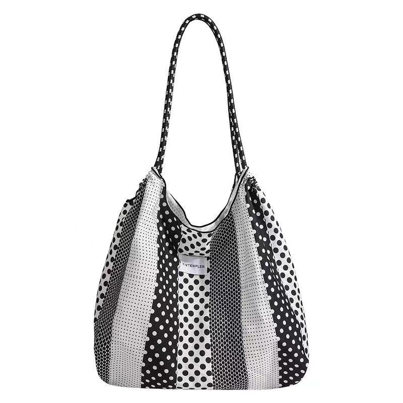 Polka Dot Tote Bag - Versatile Portable Shoulder Bag, Large Capacity Eco-Friendly Hobo Bag for Women -dropshippingabc.com