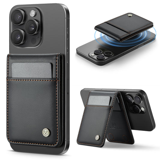 Magsafe ring magnetic card case  for iPhone17 card anti-theft brush 16/15/14/13 zipper change bag Wallet Magnetic Card Holder RFID Blocking, PU Leather Minimalist Phone Wallet Compatible with MagSafe Phones -dropshippingabc.com