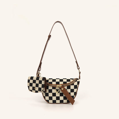 Versatile Checkerboard Chest Bag – Fashion Plaid Waist Bag, Stylish Messenger Bag & Fanny Pack for Everyday Use -dropshippingabc.com