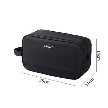 Men's 3-Layer Toilet Bag for Business Trip - Small Compact Cosmetic Organizer with Dry Wet Separation -dropshippingabc.com