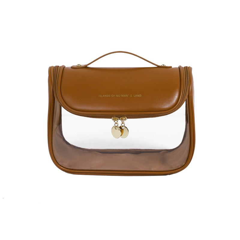 Visible Transparent Makeup Bag - Large Capacity Waterproof Toiletry Bag for Travel & Portable Storage -dropshippingabc.com