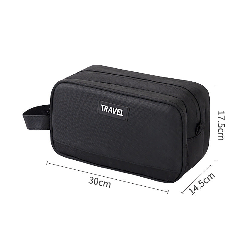Men's 3-Layer Toilet Bag for Business Trip - Small Compact Cosmetic Organizer with Dry Wet Separation -dropshippingabc.com