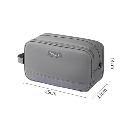 Men's 3-Layer Toilet Bag for Business Trip - Small Compact Cosmetic Organizer with Dry Wet Separation -dropshippingabc.com
