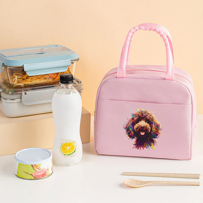 Letter pattern printed thermal insulation bag, lunch box bag, tote aluminum foil ice bag, lunch storage picnic bag, fresh-keeping bag