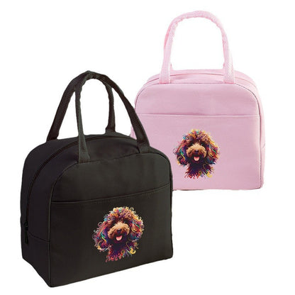 Letter Pattern Printed Thermal Insulation Bag - Lunch Box Tote with Aluminum Foil Ice Compartment -dropshippingabc.com