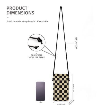 Vegan Leather Phone Crossbody Bag - Mini Mobile Phone Holder Pouch -dropshippingabc.com