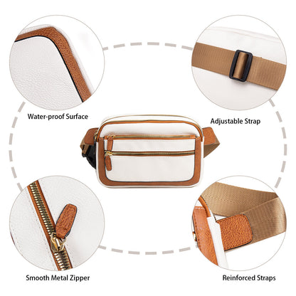 Multifunctional Fashion Fanny Pack – Adjustable Shoulder Strap Travel Breast Bag in Vegan Leather, Ideal Chest Purse for Holiday Sports and Running, Stylish Crossbody Waist Bag for Women -dropshippingabc.com