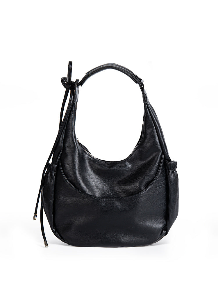 Large Capacity Black Hobo Bag for Women - Versatile Shoulder Hobo Bag -dropshippingabc.com