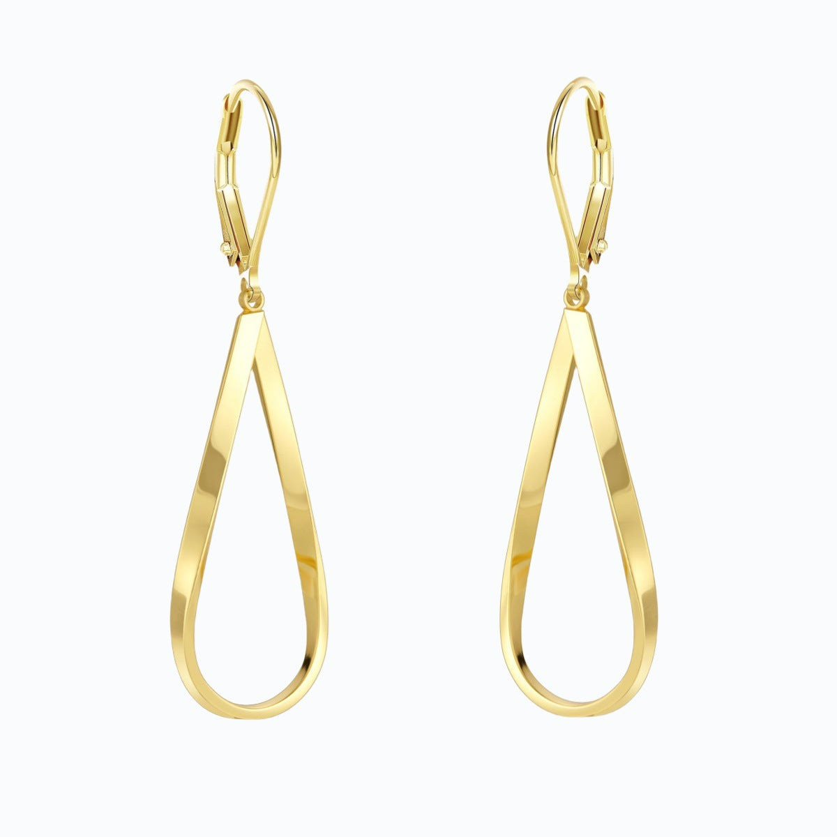 Brass real gold electroplating niche light luxury karst pleated earrings women's earrings -dropshippingabc.com