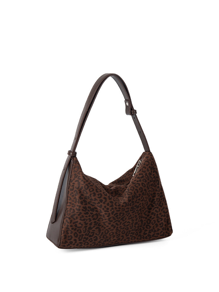 Leopard Print Autumn Winter Small Hobo Bag - Fashionable Large Capacity Shoulder Bag for Women -dropshippingabc.com